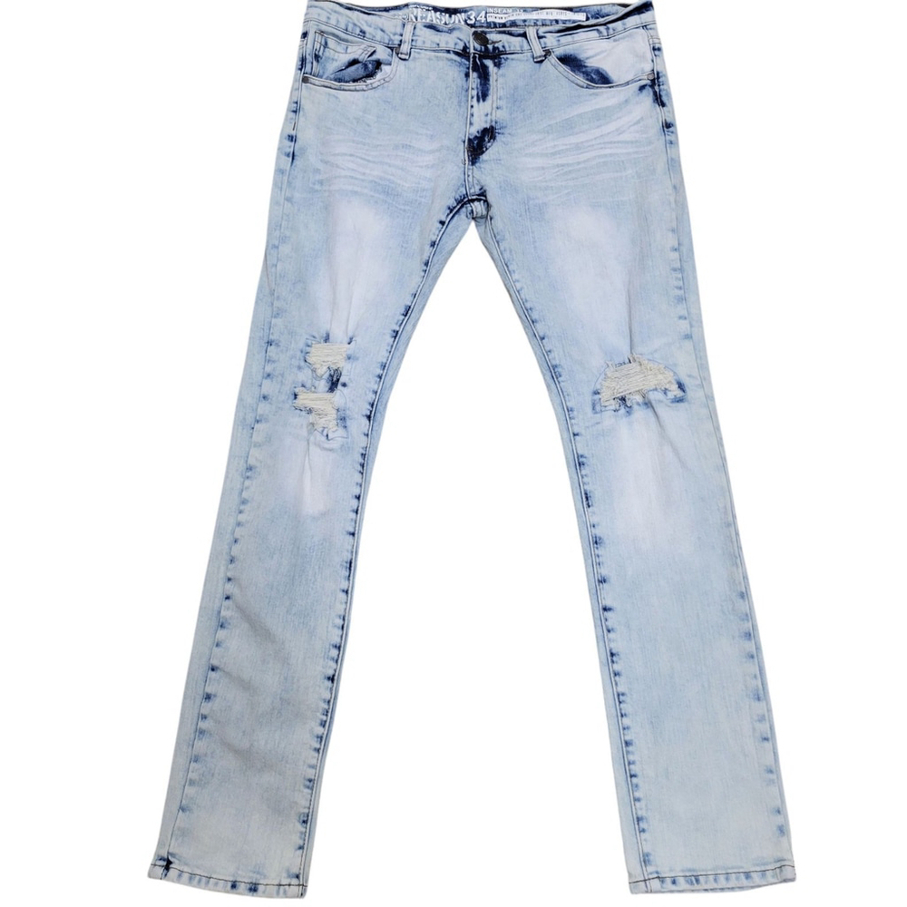 Reason New York Distressed Skinny Jeans Men's Size 34/32